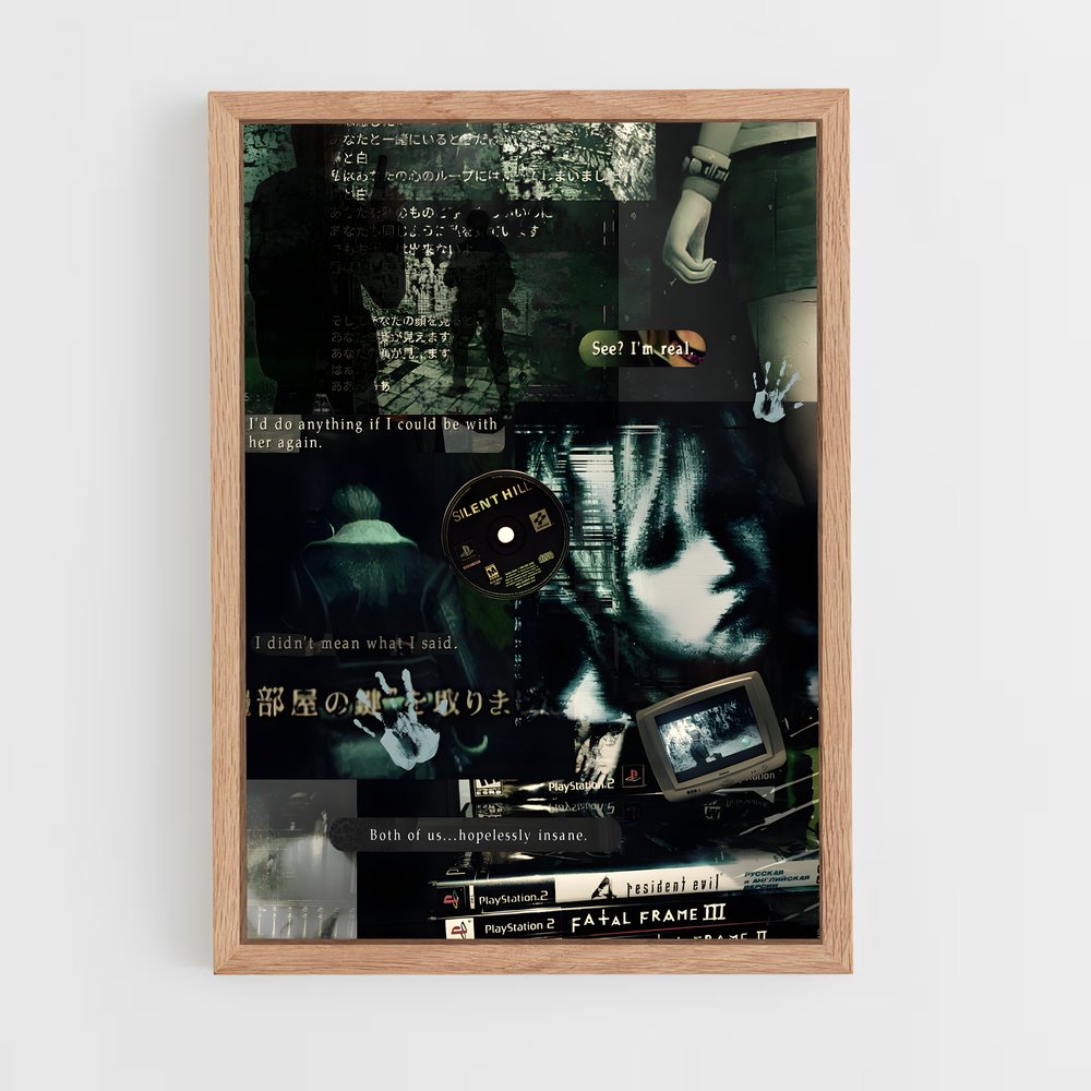 ap-silent hill-1 cadre Bois clair