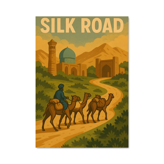 Poster Voyage sur la Route de la Soie
