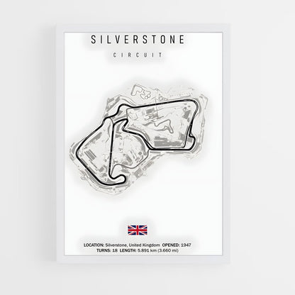 ap-silverstone circuit uk-1 cadre Blanc
