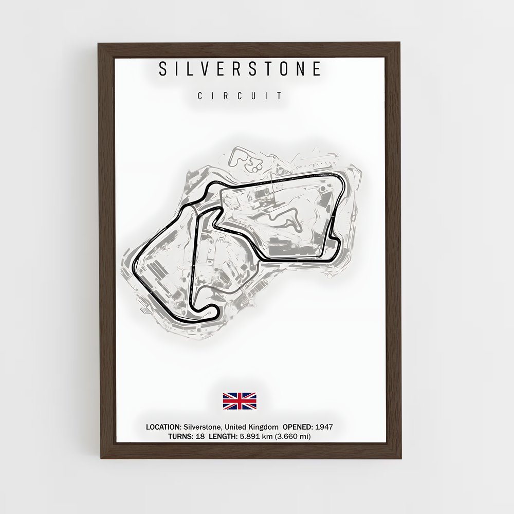 ap-silverstone circuit uk-1 cadre Bois foncé