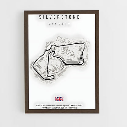 ap-silverstone circuit uk-1 cadre Bois foncé