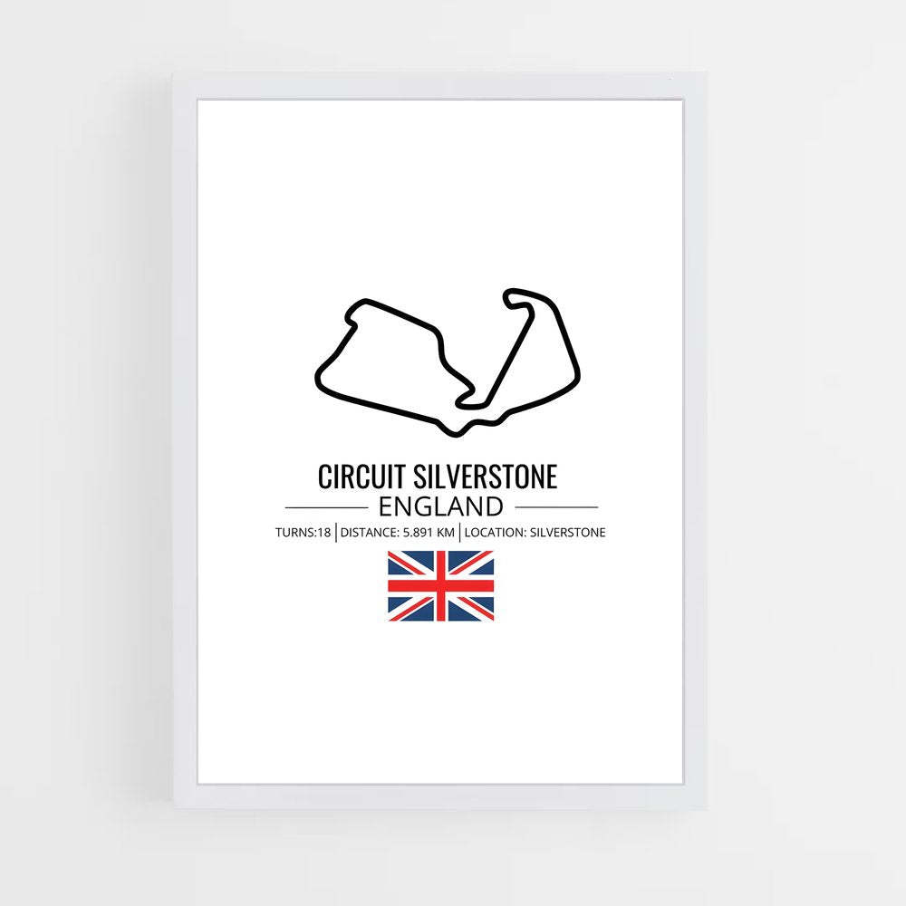 ap-silverstone circuit uk-2 cadre Blanc
