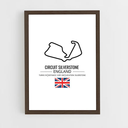 ap-silverstone circuit uk-2 cadre Bois foncé