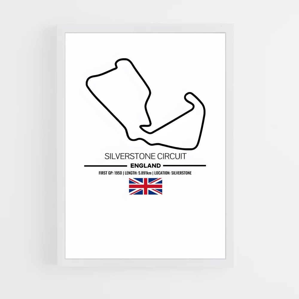 ap-silverstone circuit uk-3 cadre Blanc