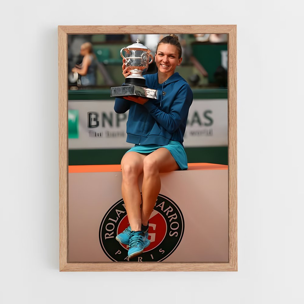ap-simona halep-2 cadre Bois clair