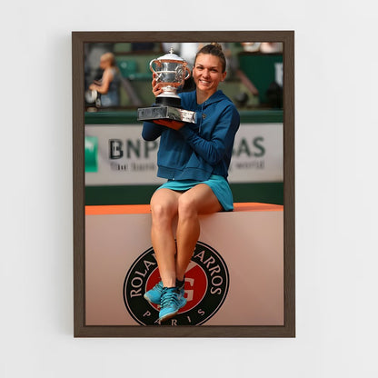 ap-simona halep-2 cadre Bois foncé