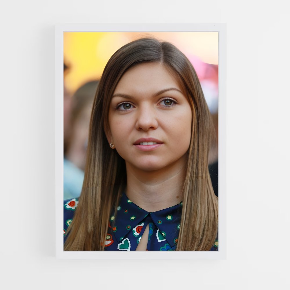 ap-simona halep-6 cadre Blanc