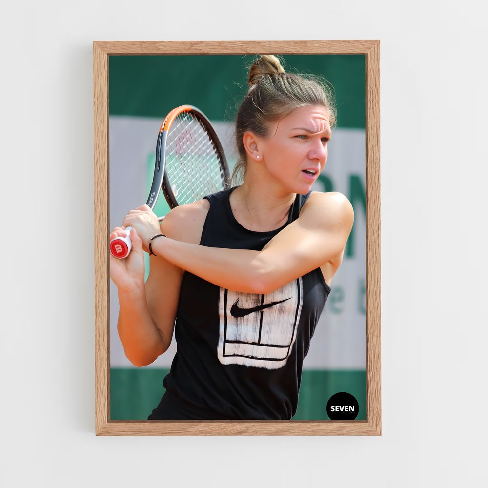 ap-simona halep-9 cadre Bois clair