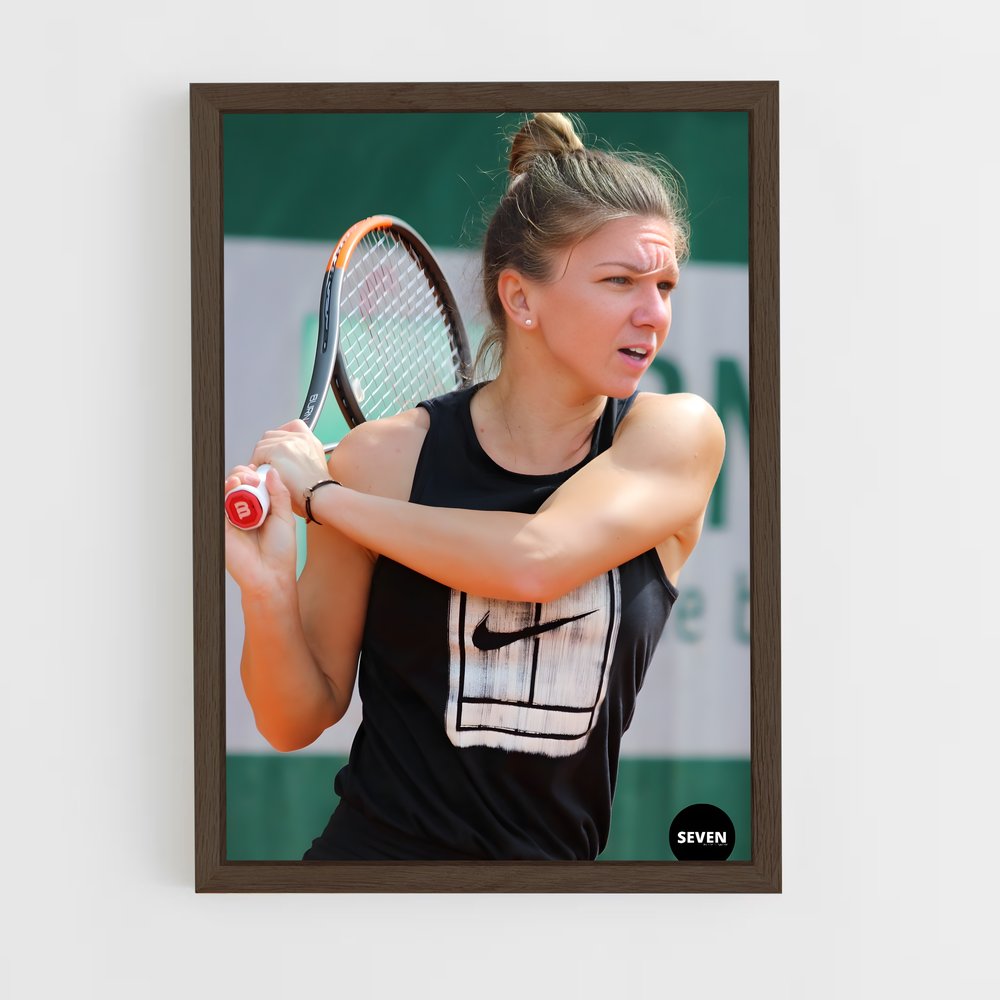 ap-simona halep-9 cadre Bois foncé