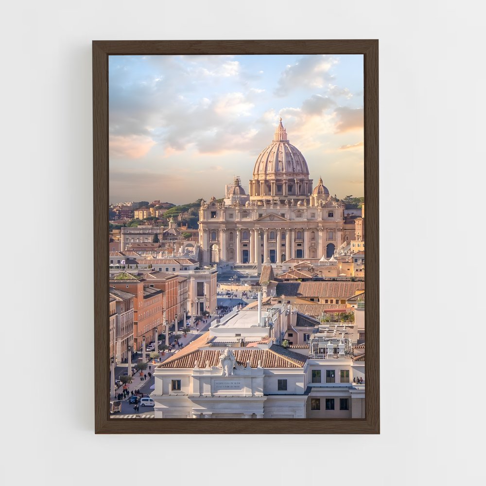 ap-sistine chapel-10 cadre Bois foncé