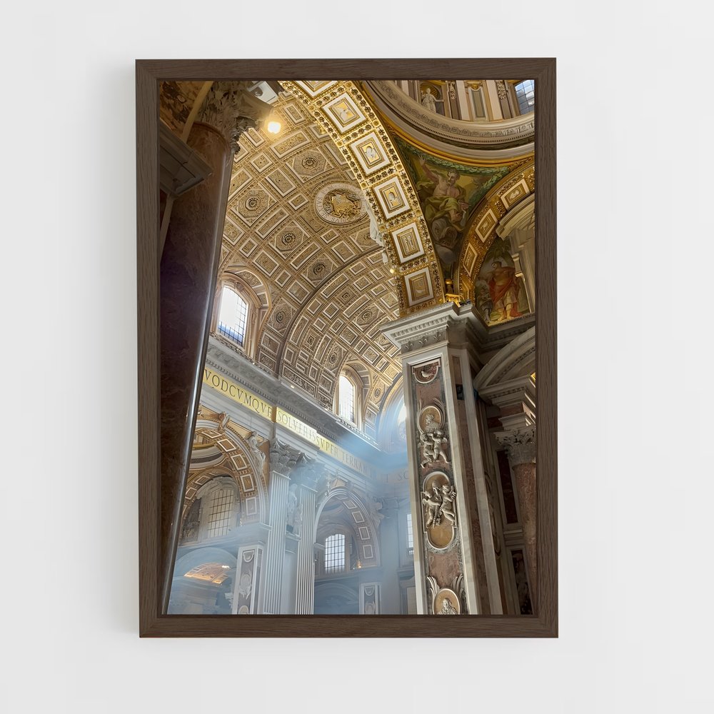 ap-sistine chapel-11 cadre Bois foncé