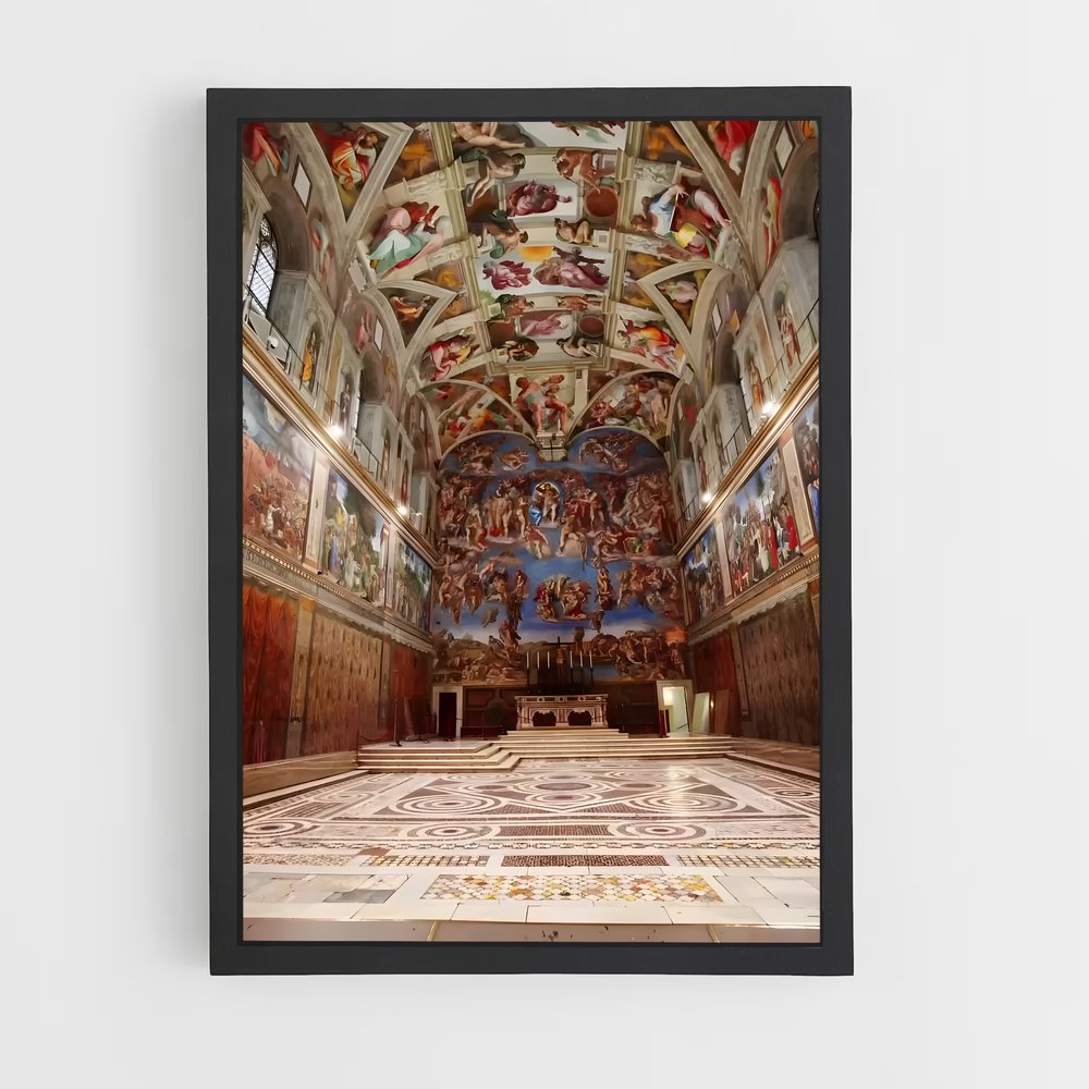 ap-sistine chapel-9 cadre Noir