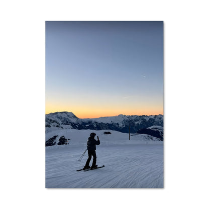Poster Ski au Crépuscule
