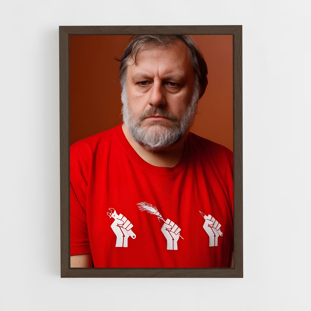 ap-slavoj zizek-5 cadre Bois foncé
