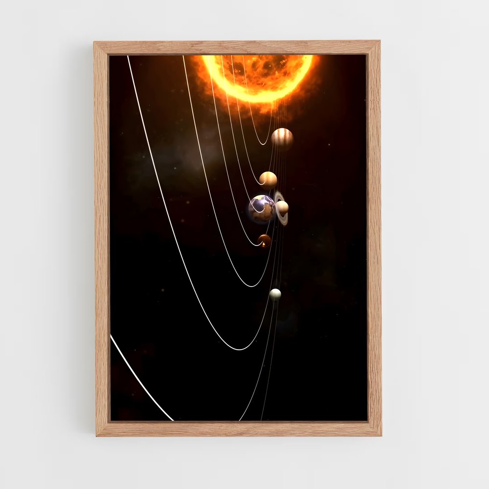 ap-solar system-10 cadre Bois clair
