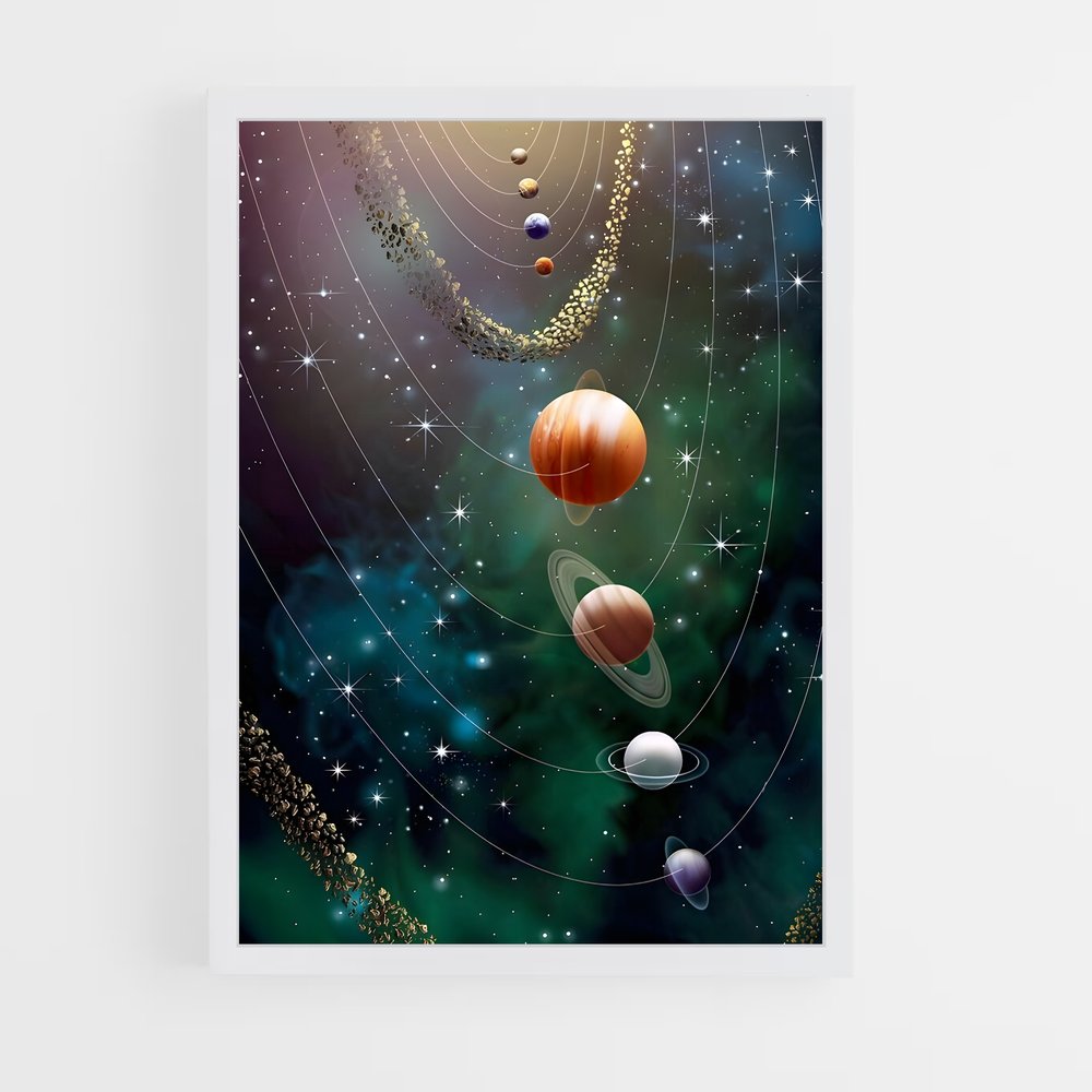 ap-solar system-13 cadre Blanc