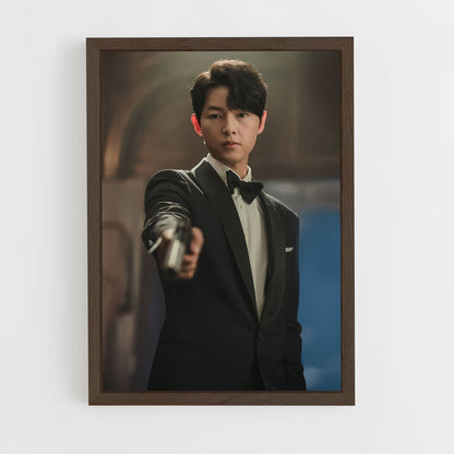 ap-song joong-ki-8 cadre Bois foncé