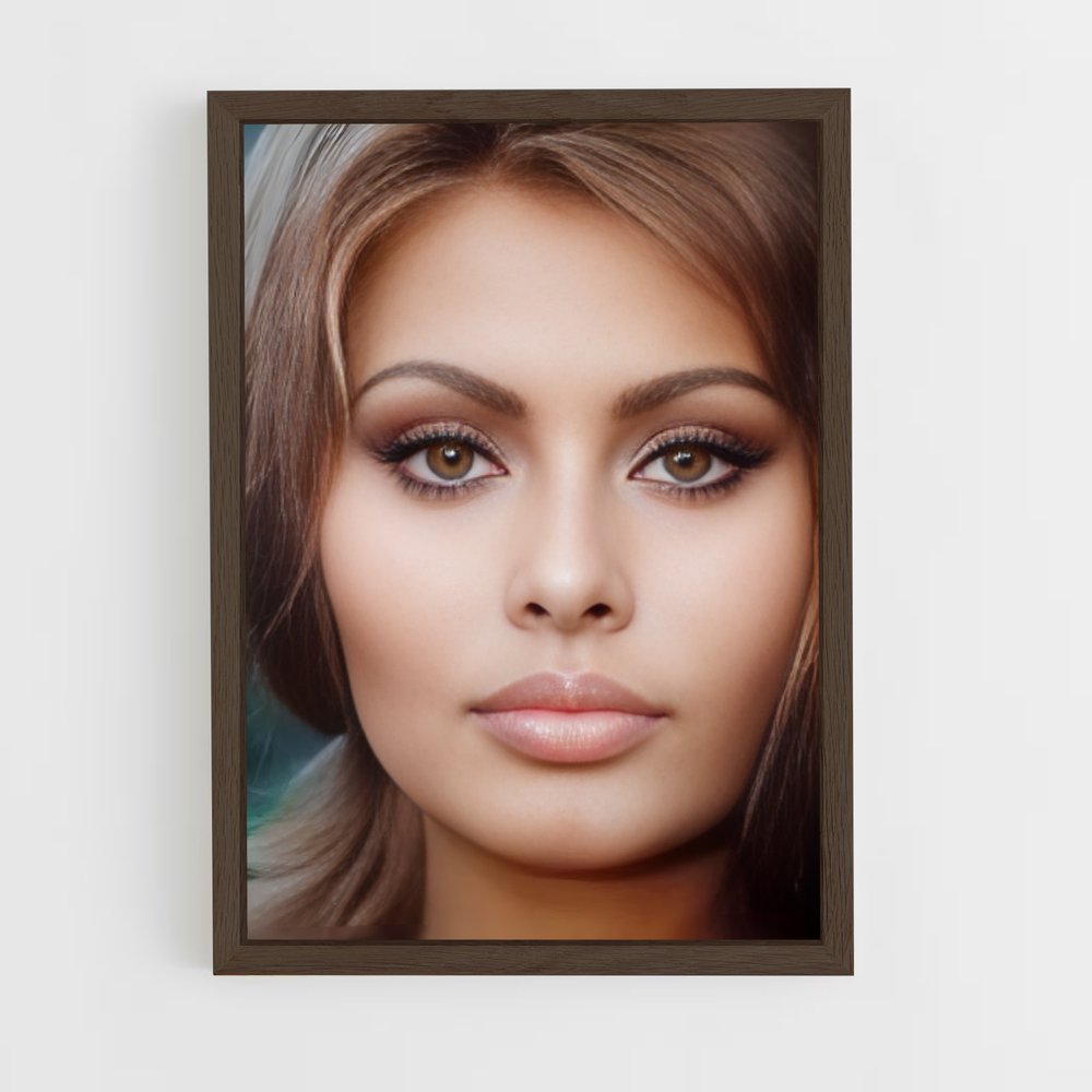 ap-sophia loren-6 cadre Bois foncé