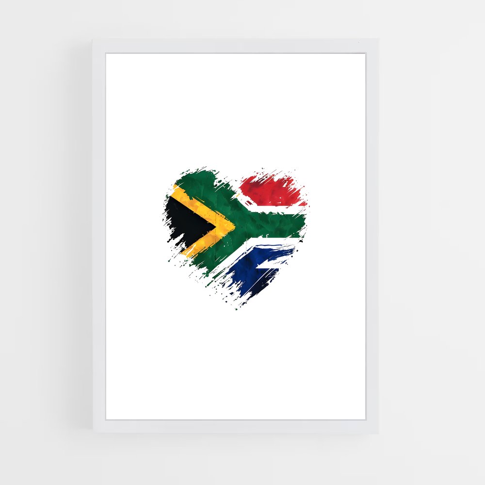 ap-south africa flag-1 cadre Blanc
