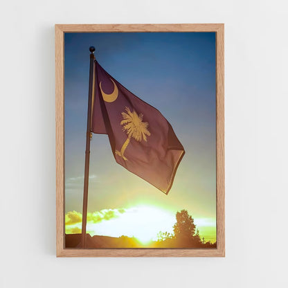 ap-south carolina flag-3 cadre Bois clair