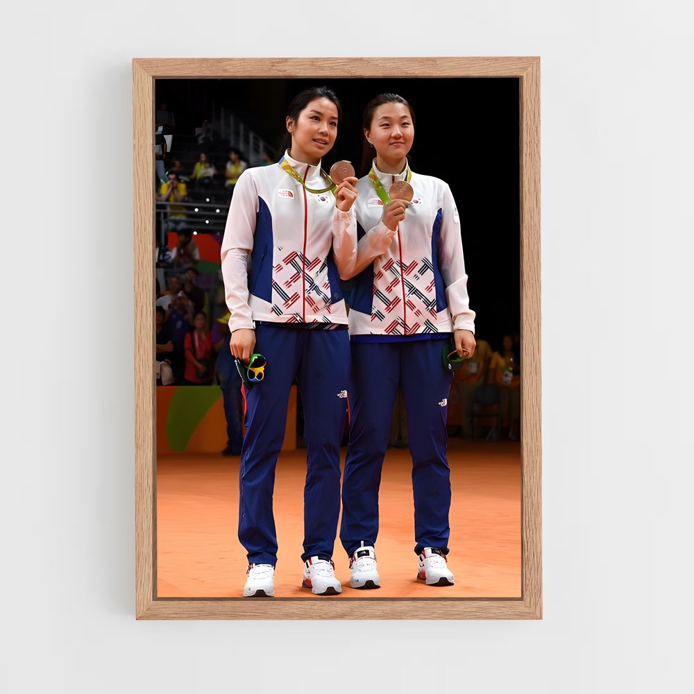 ap-south korea national badminton team-2 cadre Bois clair