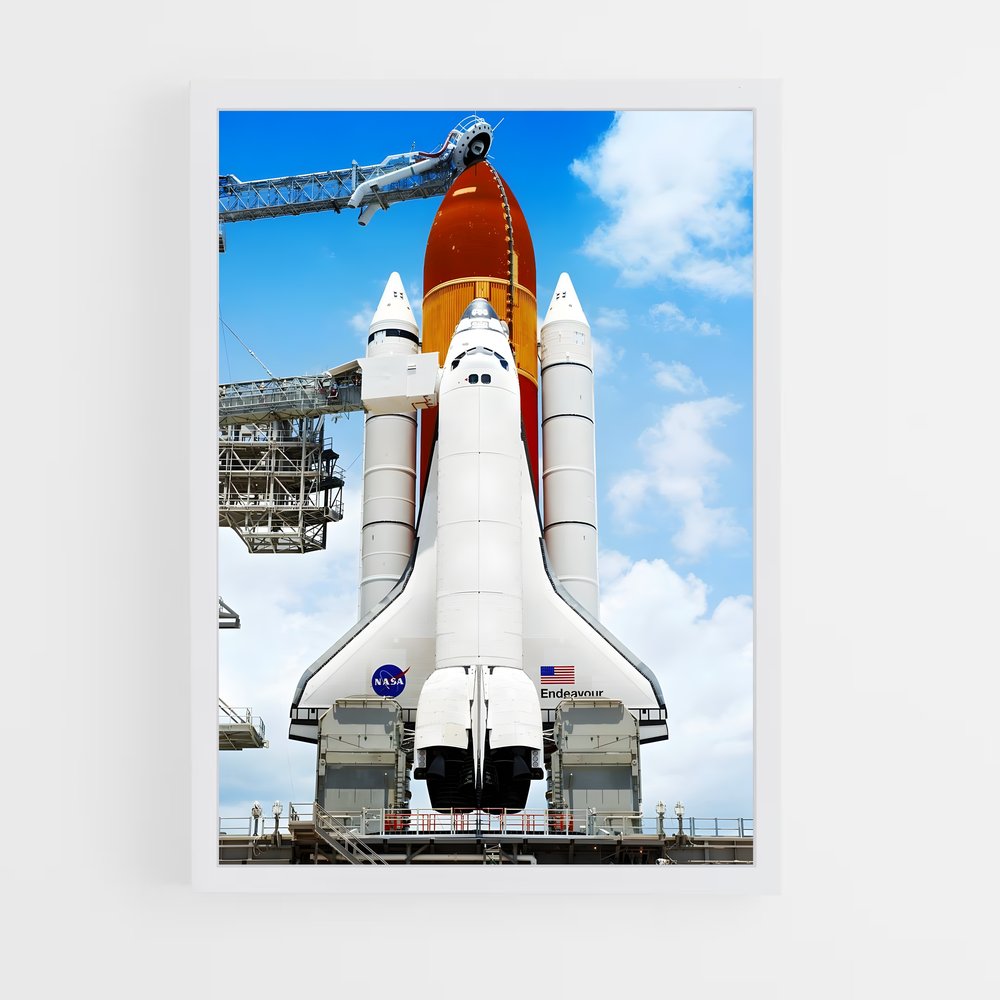 ap-space shuttle endeavour-1 cadre Blanc