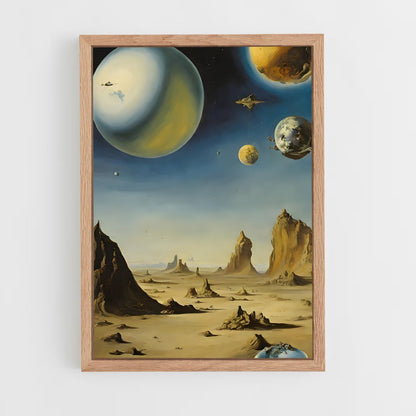 ap-space surrealism-4 cadre Bois clair