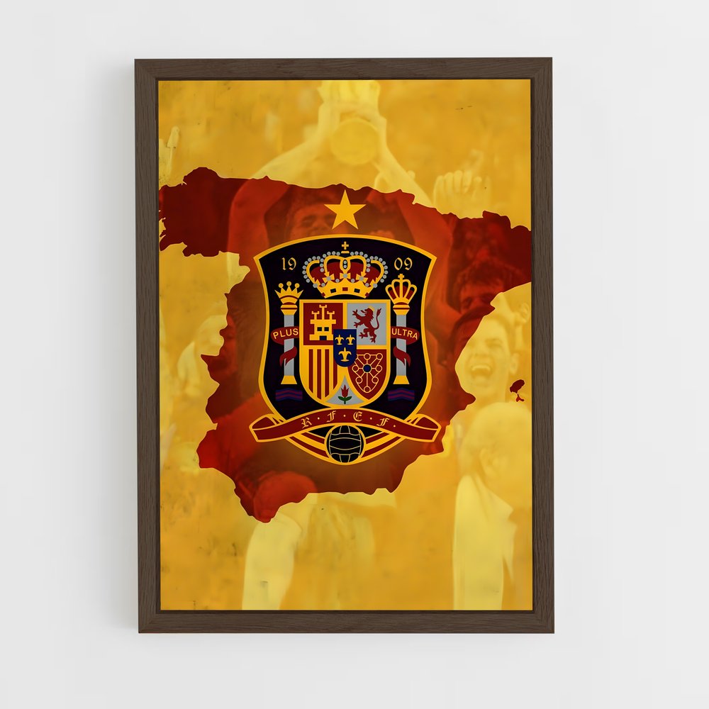 ap-spain national football team-6 cadre Bois foncé