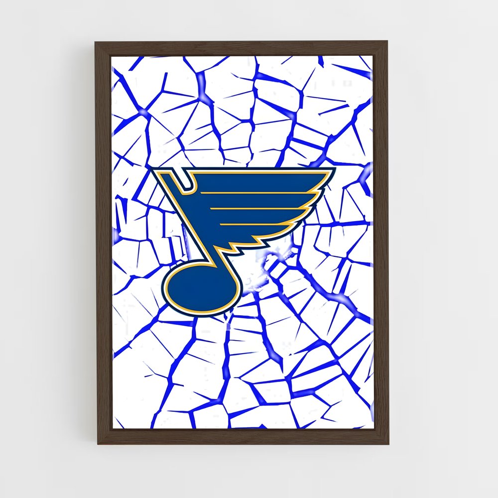 ap-st. louis blues-3 cadre Bois foncé