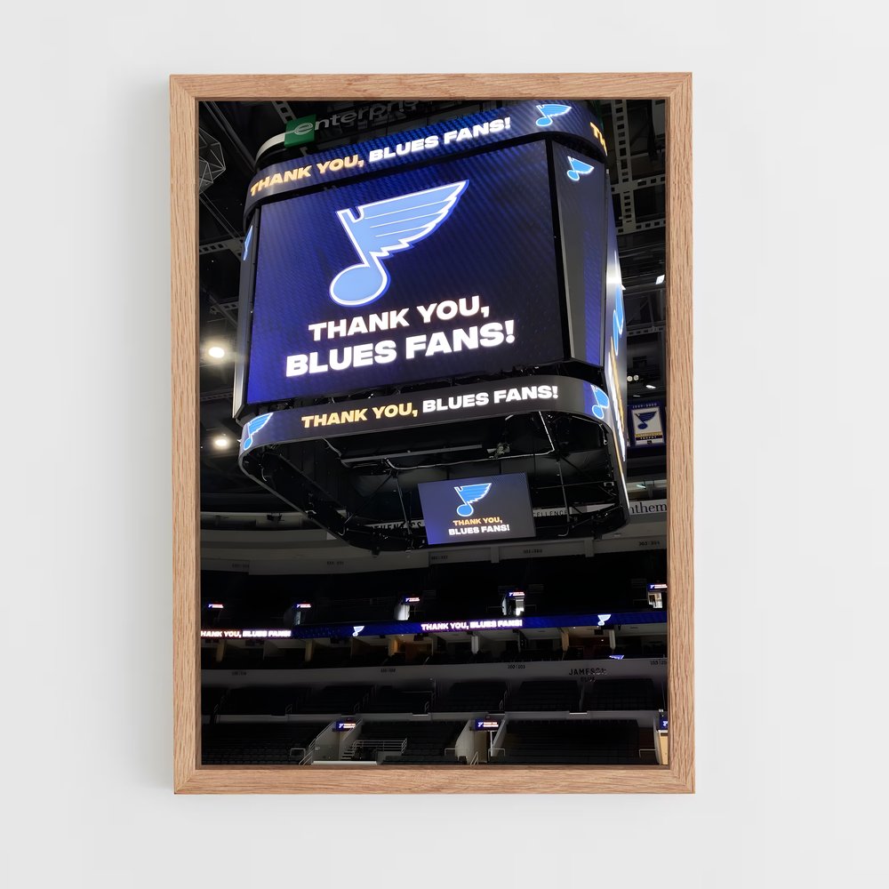 ap-st. louis blues-9 cadre Bois clair