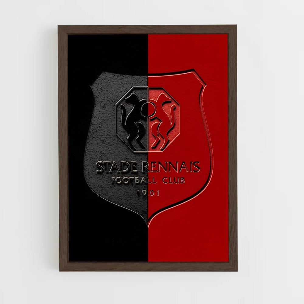 ap-stade rennais fc-3 cadre Bois foncé