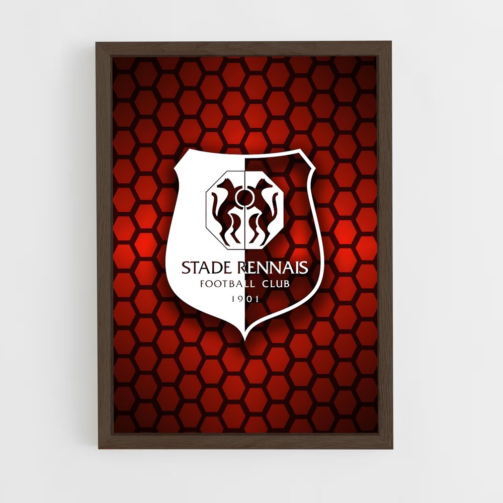 ap-stade rennais fc-5 cadre Bois foncé
