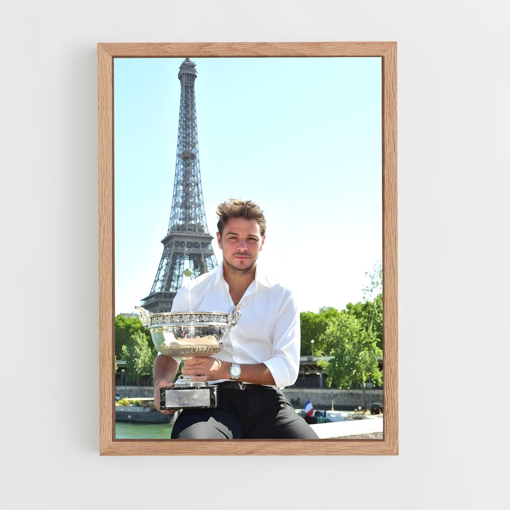 ap-stan wawrinka-1 cadre Bois clair