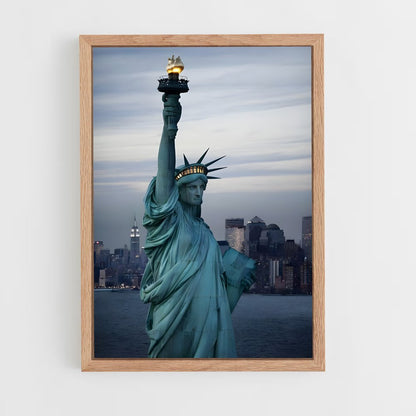 ap-statue of liberty-20 cadre Bois clair