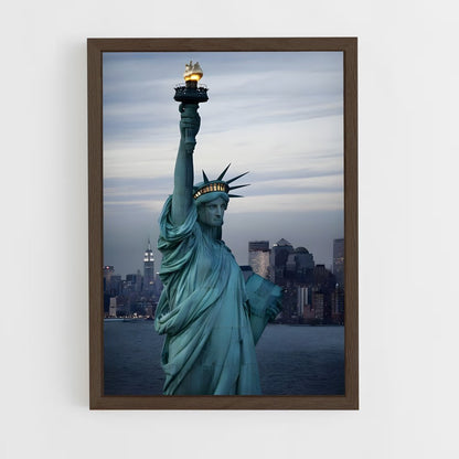 ap-statue of liberty-20 cadre Bois foncé
