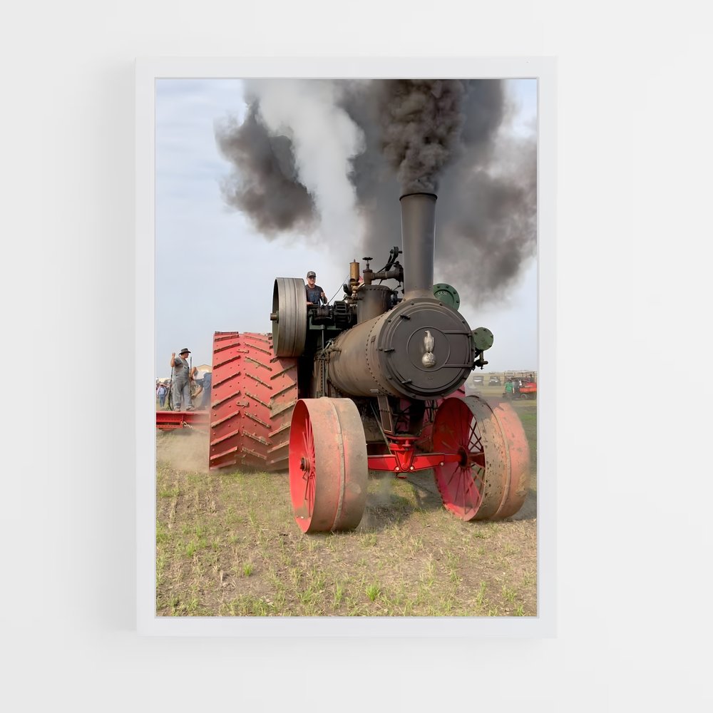 ap-steam tractor-3 cadre Blanc