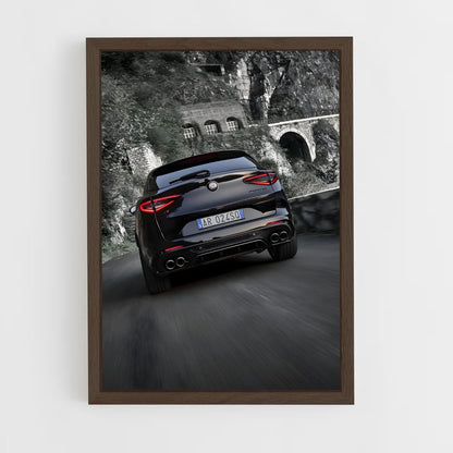 ap-stelvio quadrifoglio-3 cadre Bois foncé