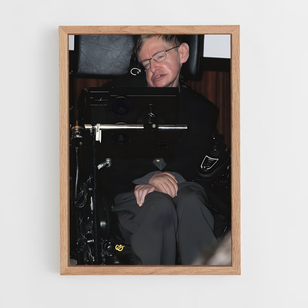 ap-stephen hawking-10 cadre Bois clair