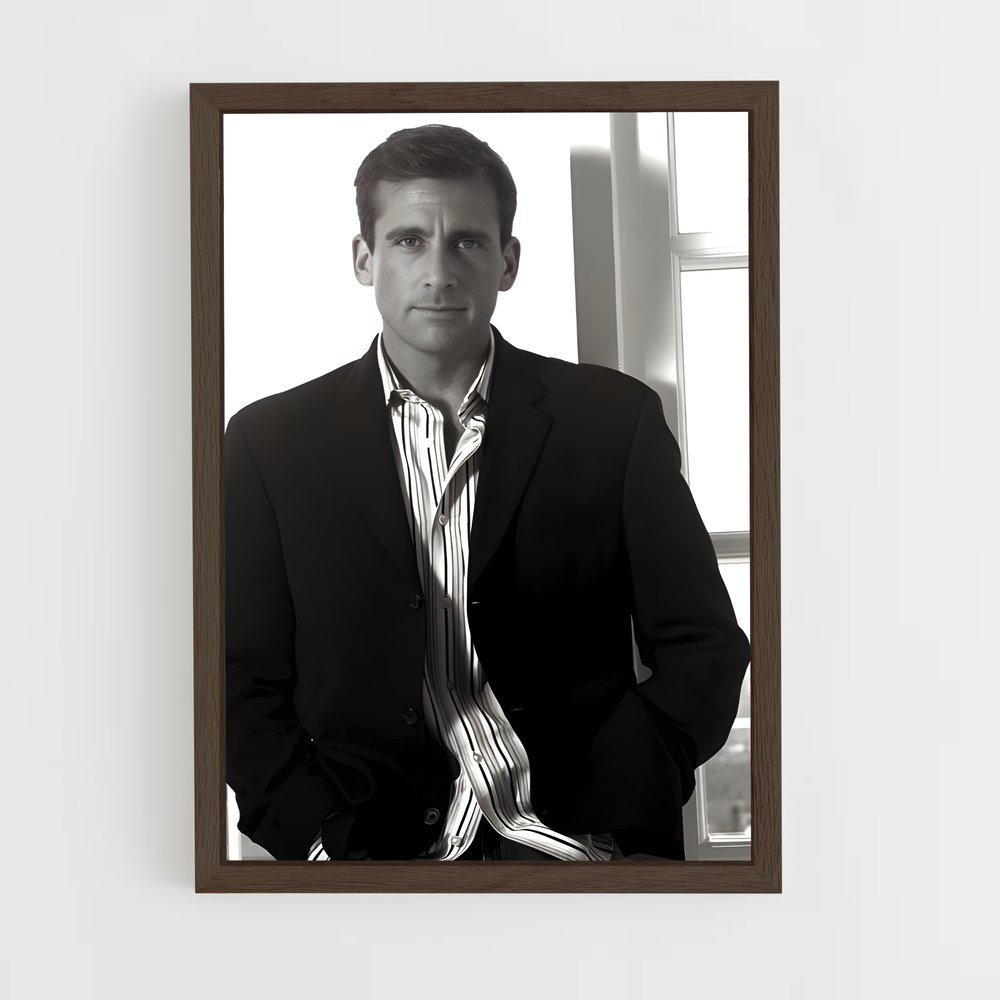 ap-steve carell-1 cadre Bois foncé
