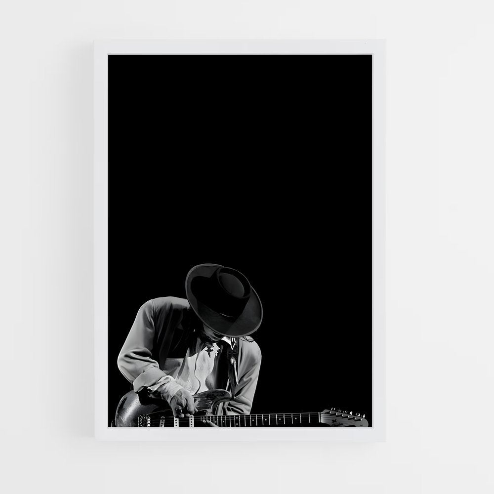 ap-stevie ray vaughan-4 cadre Blanc