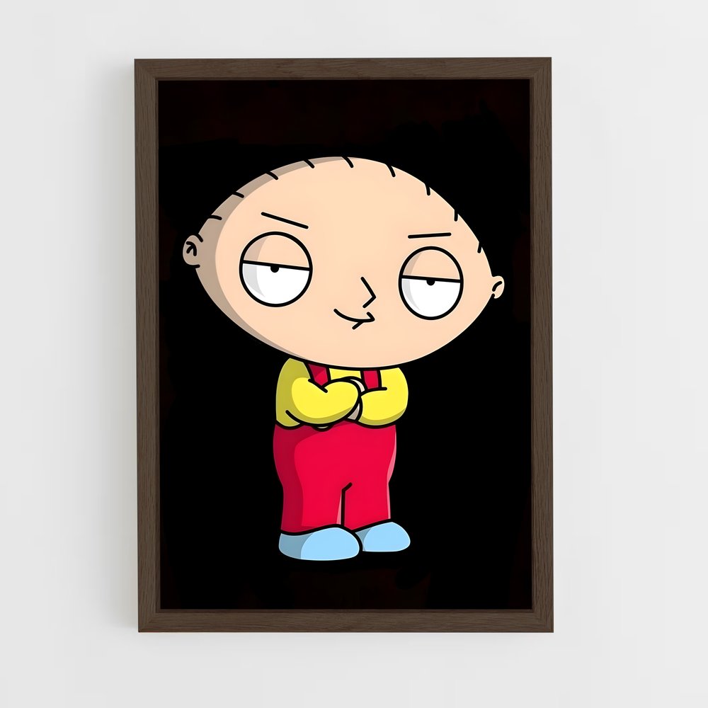 ap-stewie griffin-2 cadre Bois foncé