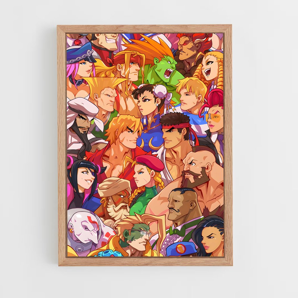 ap-street fighter-3 cadre Bois clair