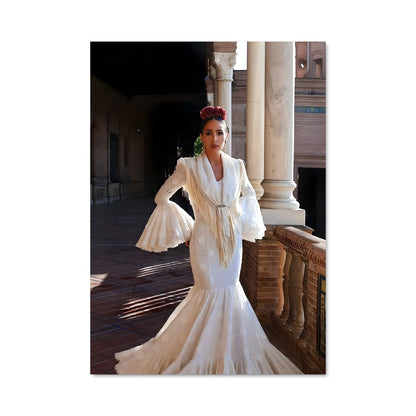 Poster Flamenco en Blanc