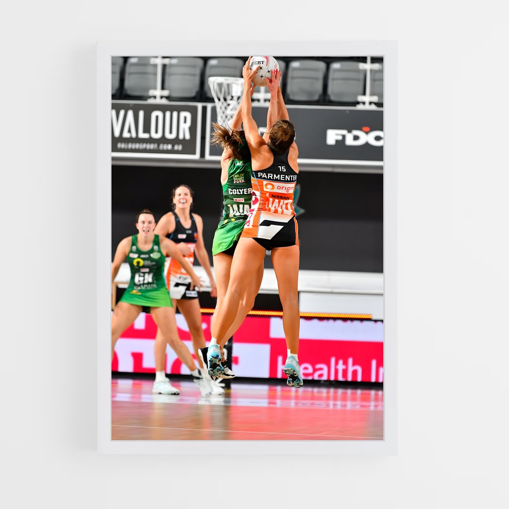 ap-suncorp super netball-4 cadre Blanc