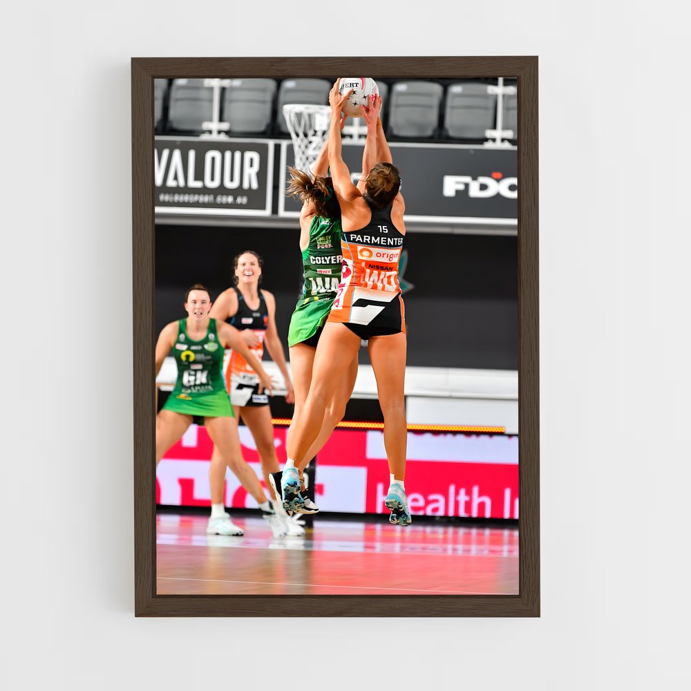 ap-suncorp super netball-4 cadre Bois foncé