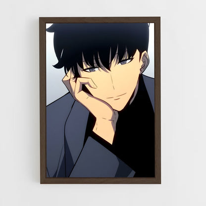 ap-sung jin woo-11 cadre Bois foncé