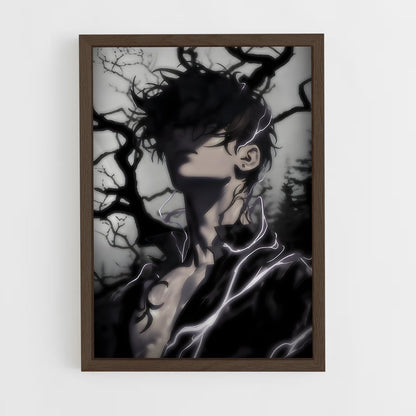 ap-sung jin woo-12 cadre Bois foncé