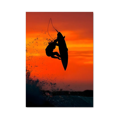 Poster Surf à la Tombée du Jour