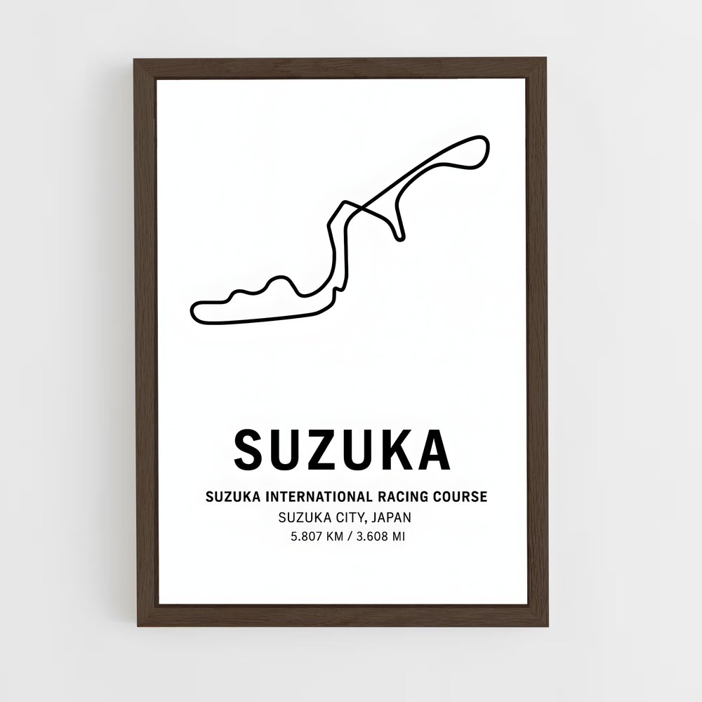 ap-suzuka international racing course japan-3 cadre Bois foncé
