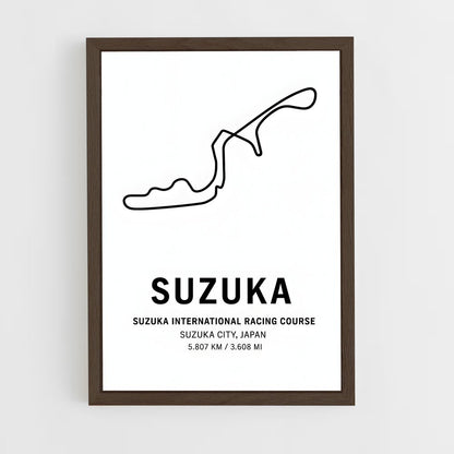 ap-suzuka international racing course japan-3 cadre Bois foncé